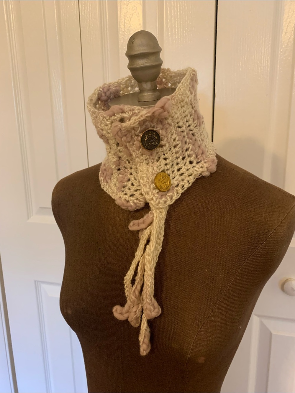 Silk and wool habdmade art scarf